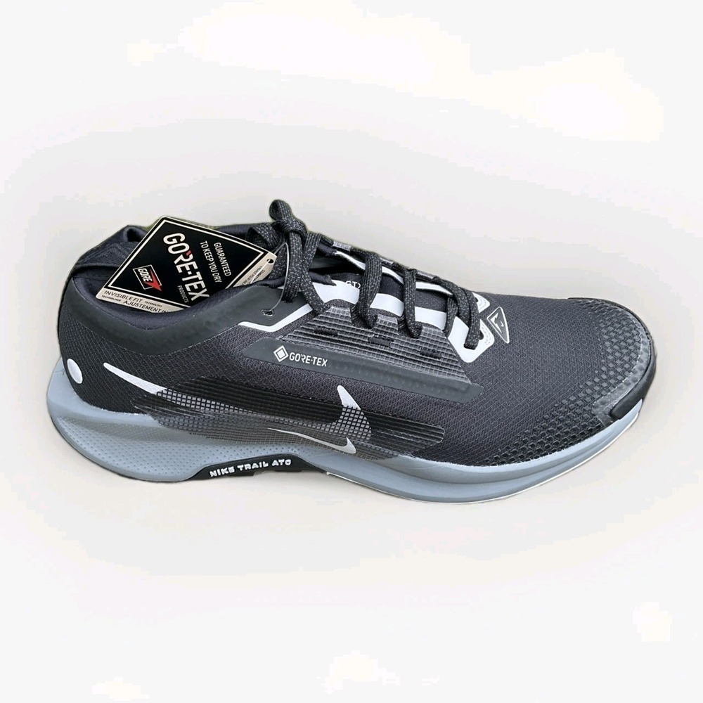 Nike Pegasus Trail 5 GTX Gore-Tex Black Grey Mens size 10 Running FQ0908-001